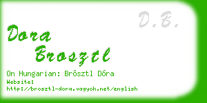 dora brosztl business card